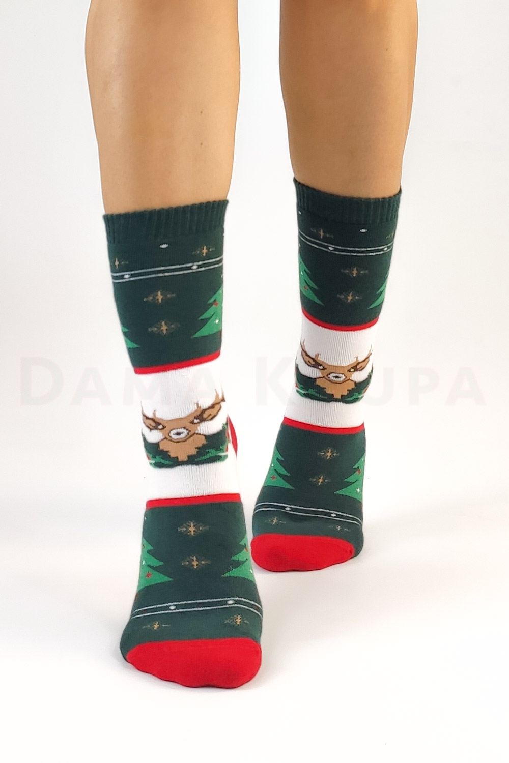 unisex Χριστουγεννιάτικες κάλτσες με ταράνδους