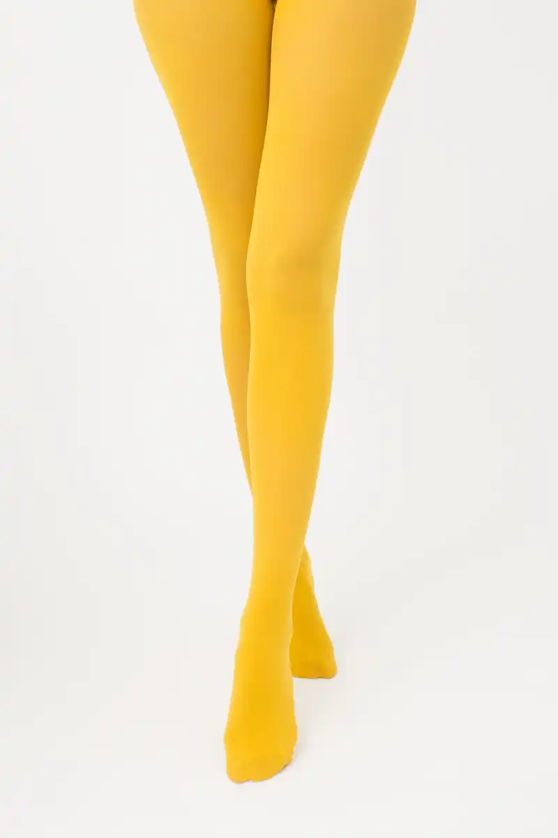οπακ γυναικείο κίτρινο καλσόν